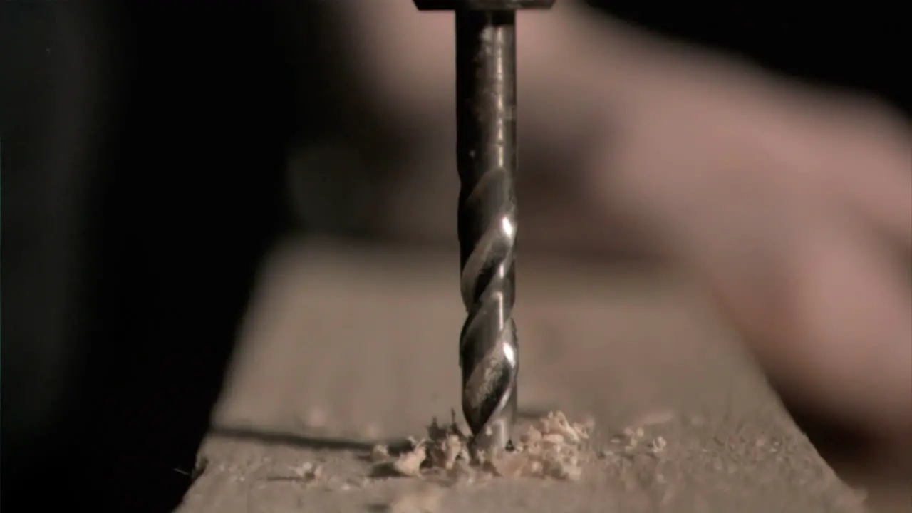 Electric drill working in super slow motion