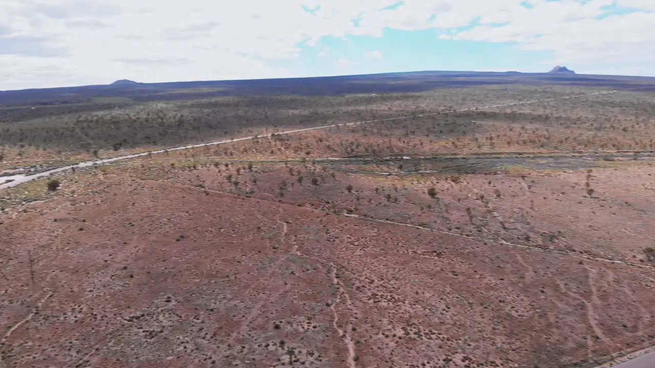 Drone flying over desert in USA beautiful aerial landscape view