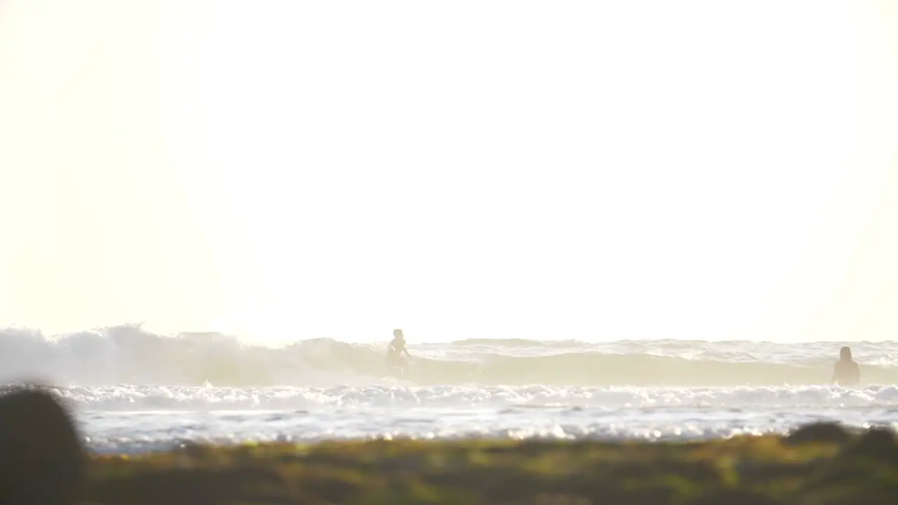 Slow Motion Shot of a Surfer