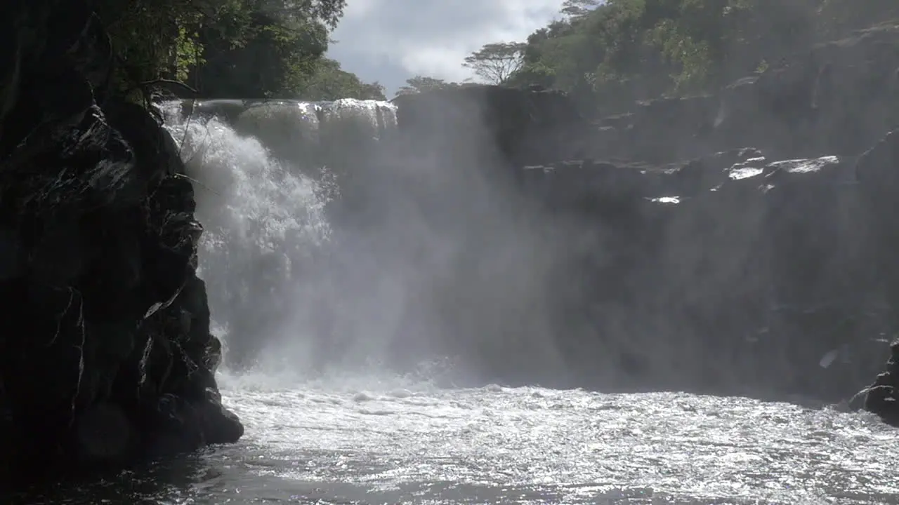 Waterfall and rocks Scene of Mauritius