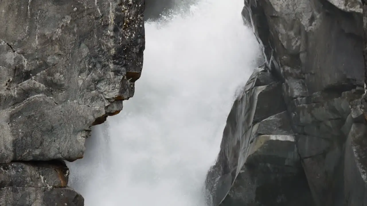 Powerful waterfall in slow motion