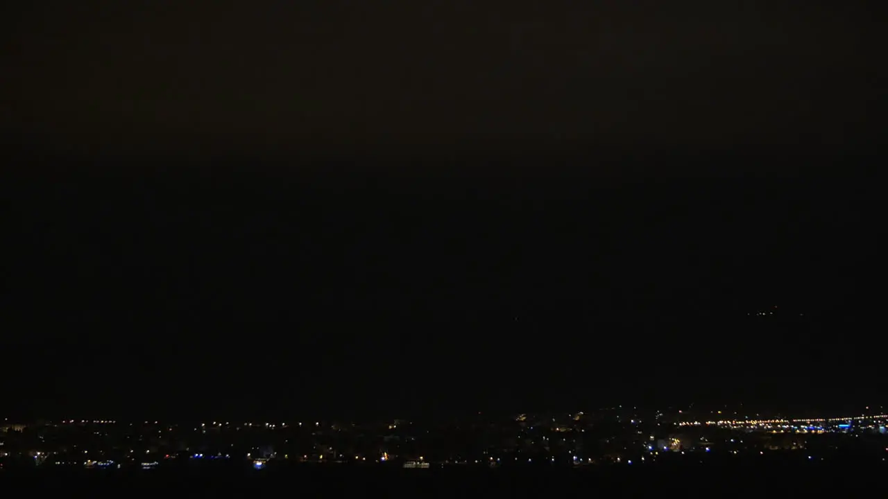 Night thunderstrom with lightning discharges