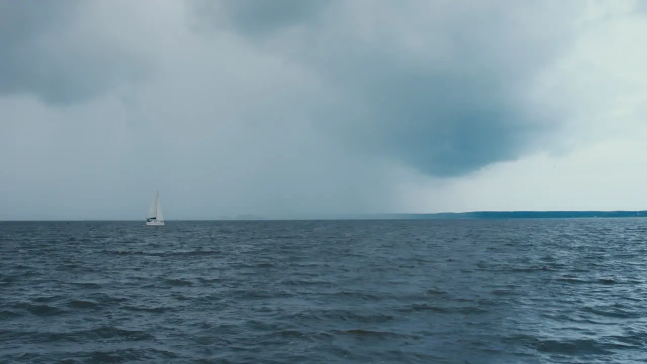 Sailboat on Stormy Horizon 01