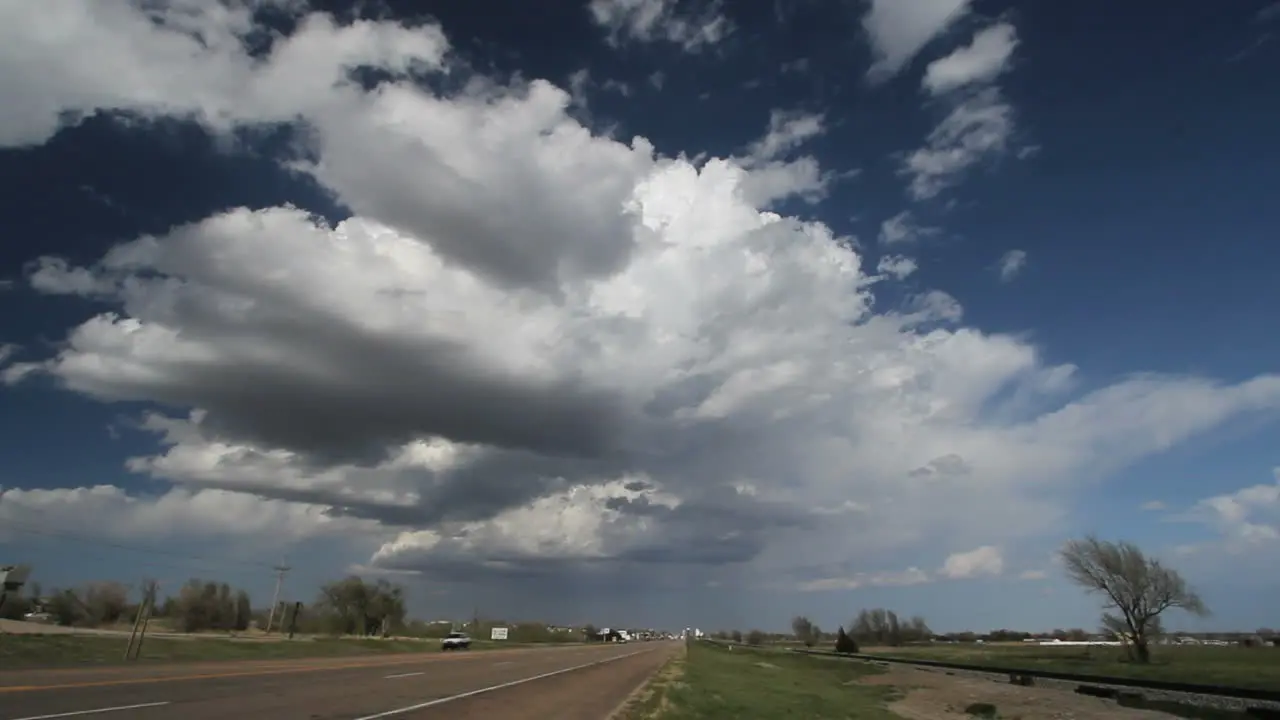 Time lapse view of a thunderhead over Kansas