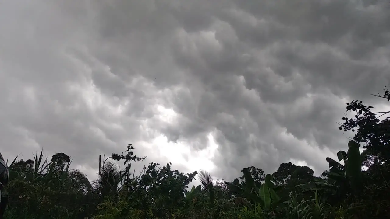 Cloudy conditions in the early morning before thunderstorms