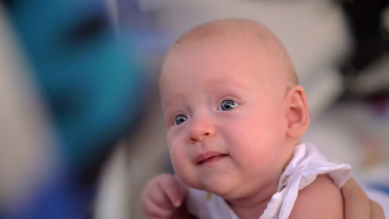 Portrait of blue-eyed baby girl