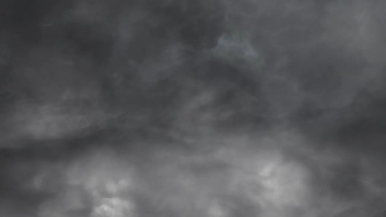 view of a thunderstorm in thick cumulonimbus clouds