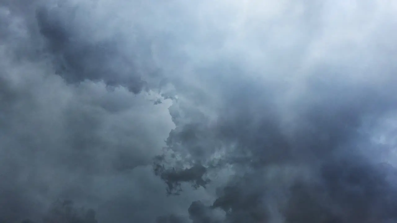 Lightnings In Night Storm Cloud