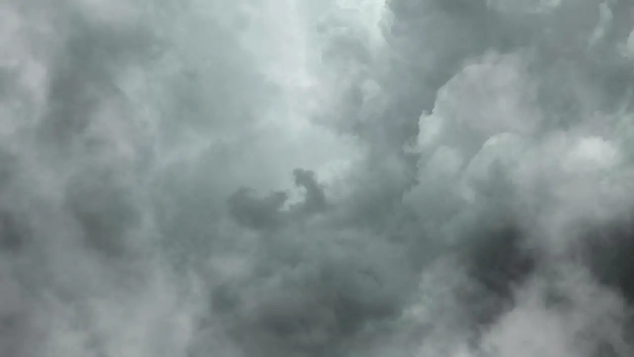 a thunderstorm within a cloud with blazing lightning strikes