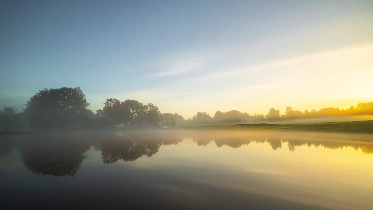 Lake freeze time lapse of weather change transition time lapse summer to winter