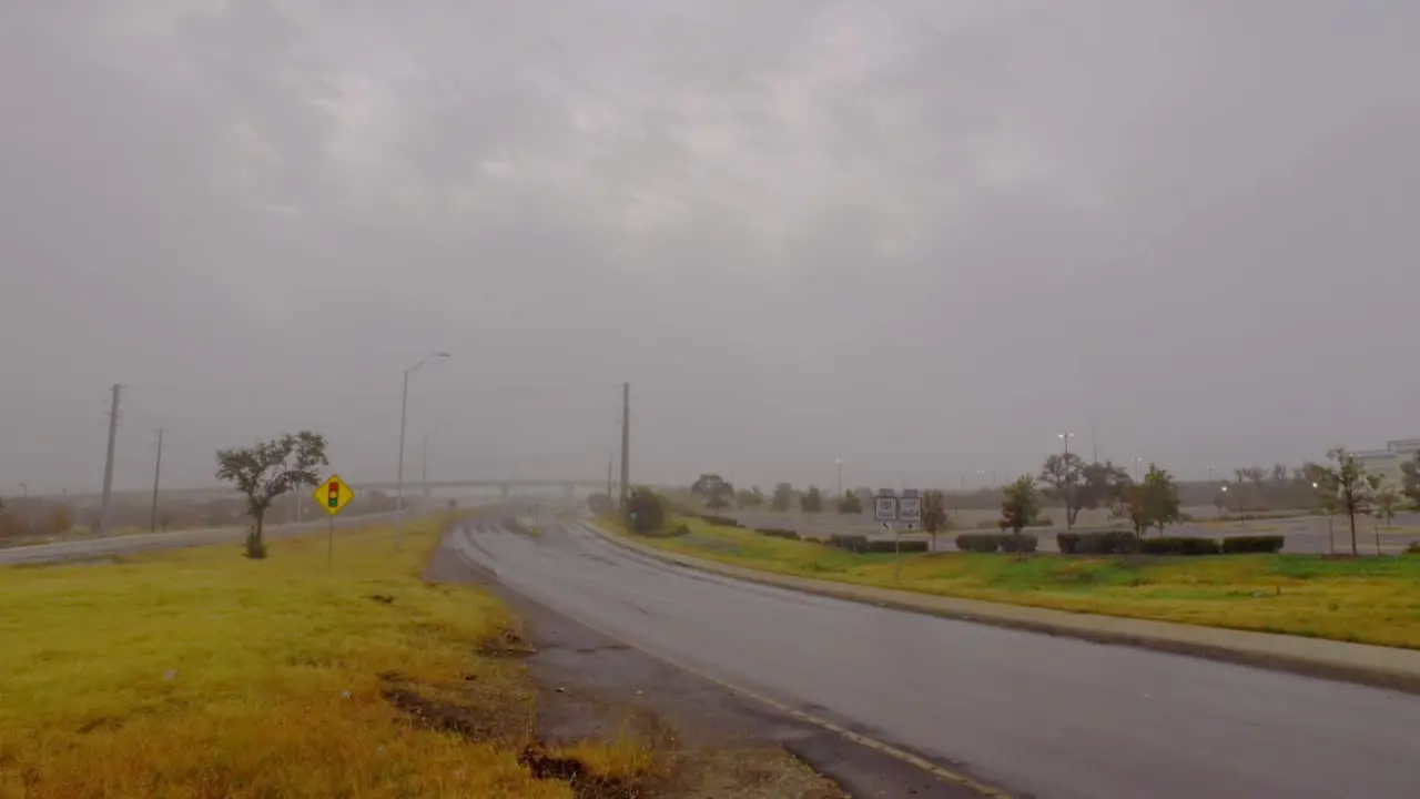 misty morning time laps on the highway