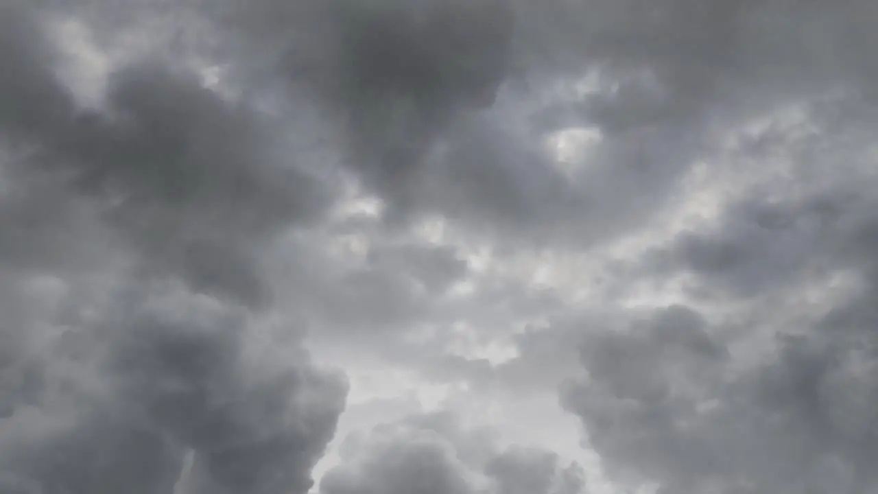 Storm lightning in dark clouds 4k