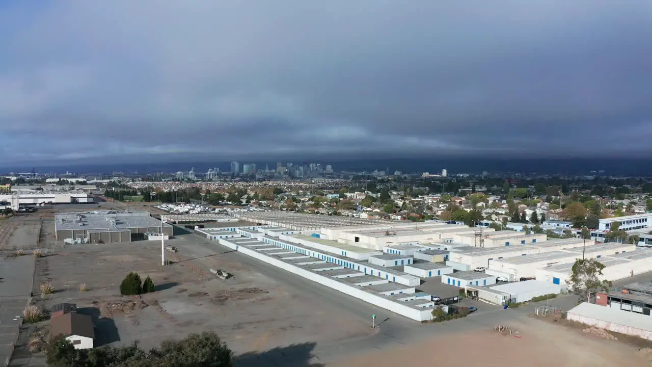 Naval base and business near an installation of battleships