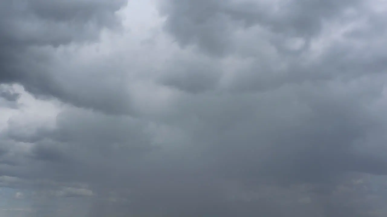 Dramatic Timelapse Of Gray Clouds Moving The Sky