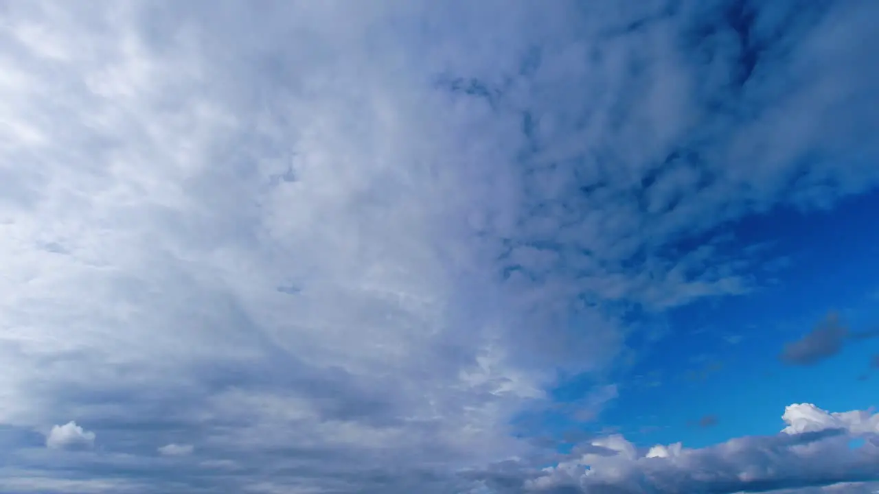 Time lapse of clouds and stormfront moving in