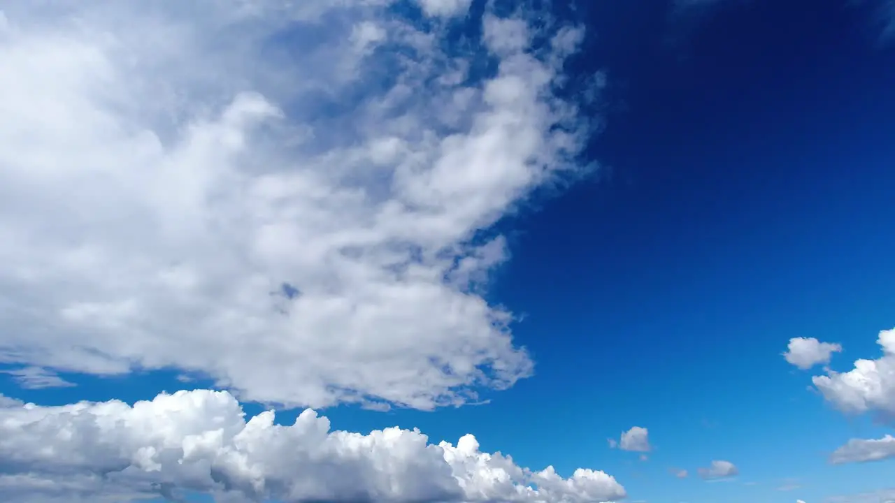 Time lapse of large clouds moving in the sky