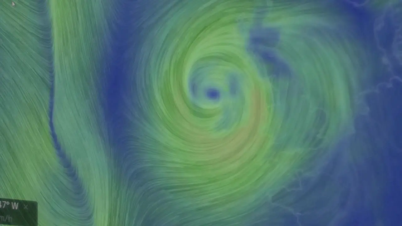 Storm map Live view over Ireland