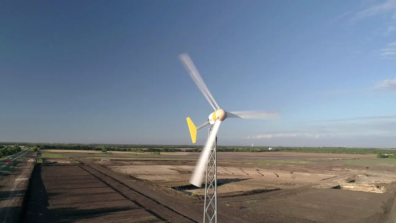 Windmill spinning on a sunny day in rural Texas