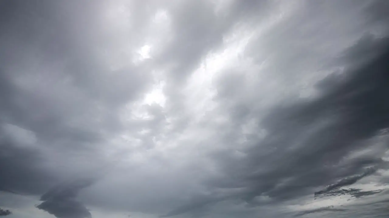 Dark Brooding Storm Clouds Merging and Darkening Timelapse