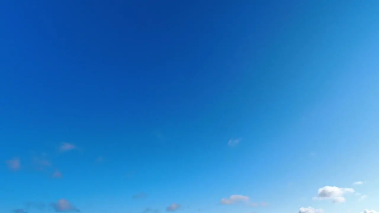 Time lapse of small clouds moving in the sky