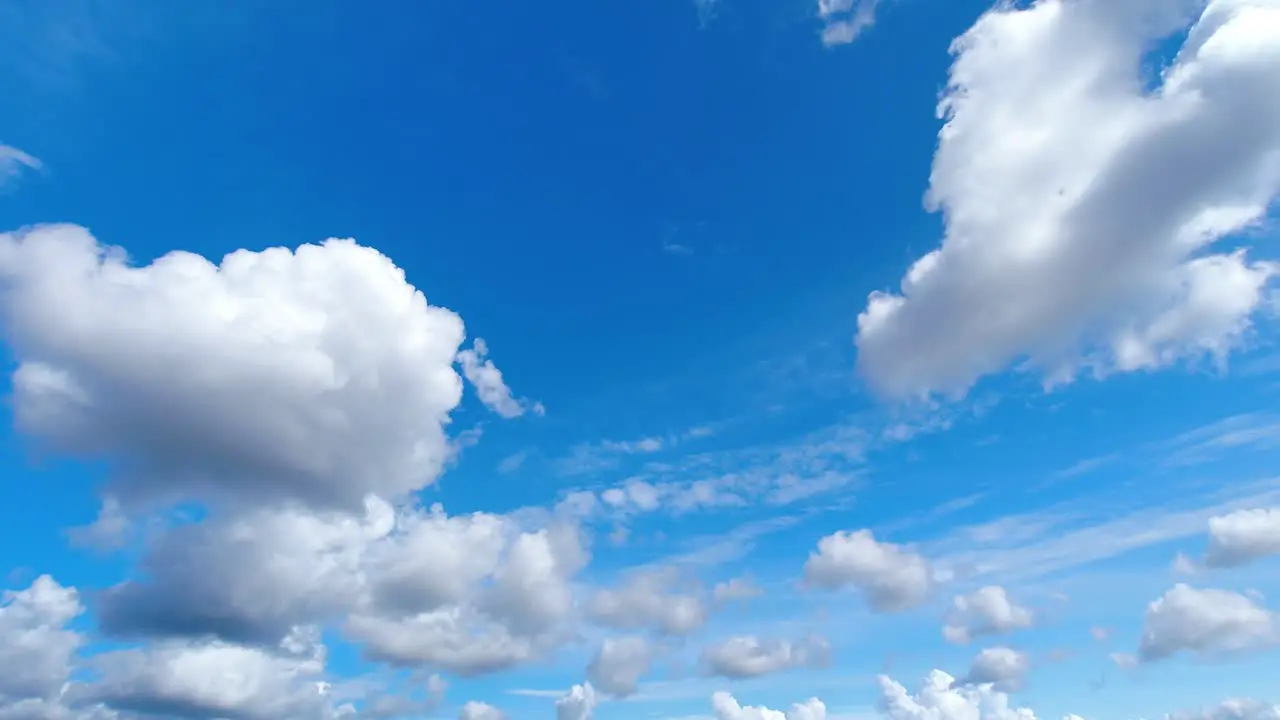 Time lapse of cloud layers moving in the sky