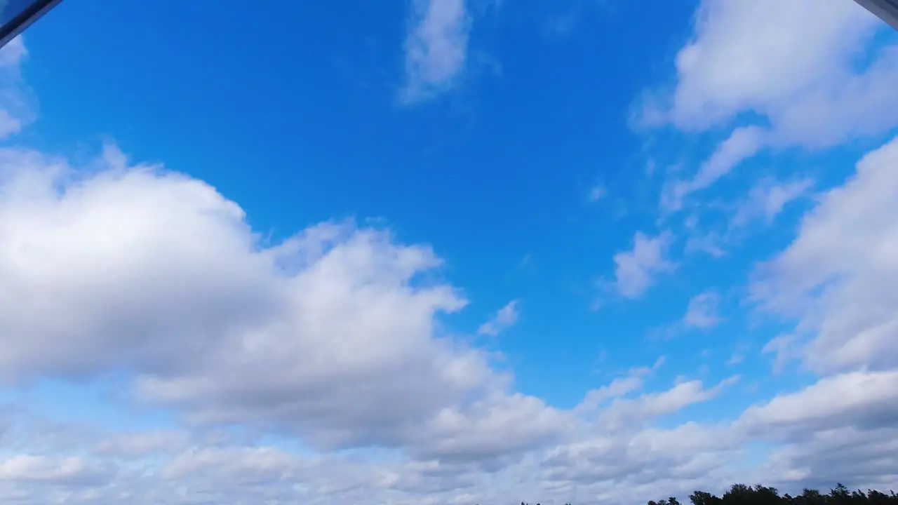 Time lapse of clouds quickly moving in the sky