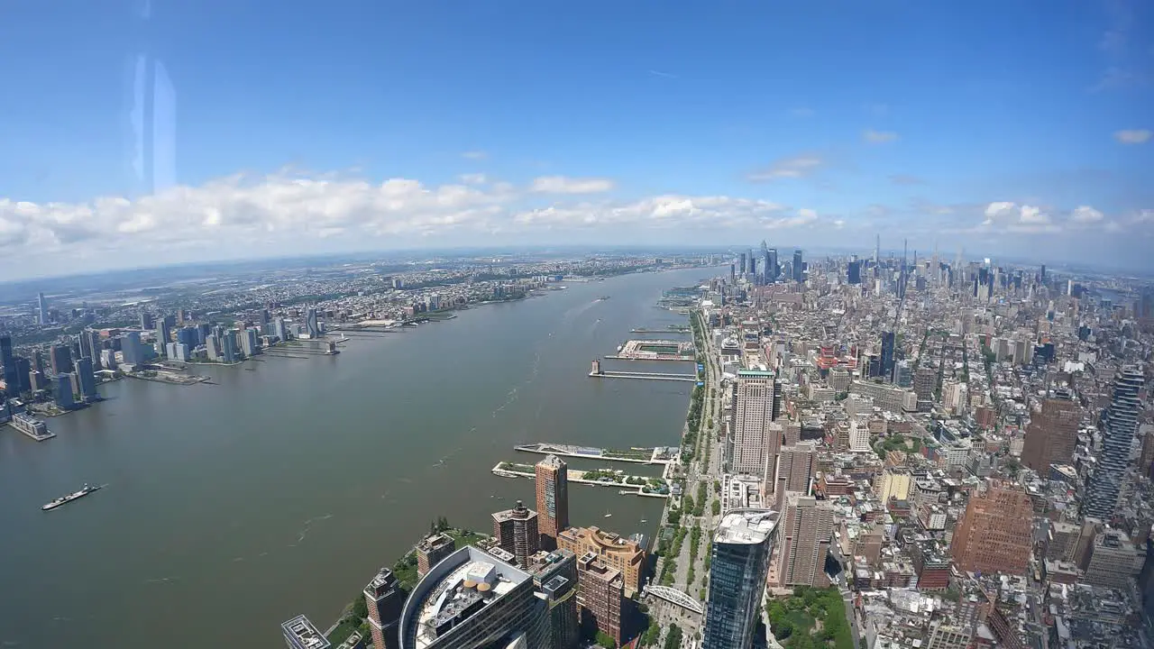 time lapse of the Hudson River and lower Manhattan