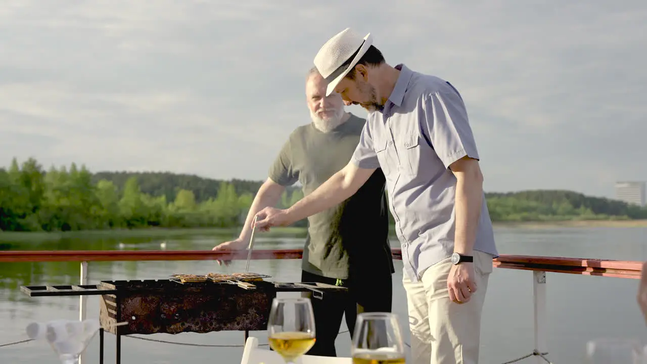 Two Senior Men Cooking