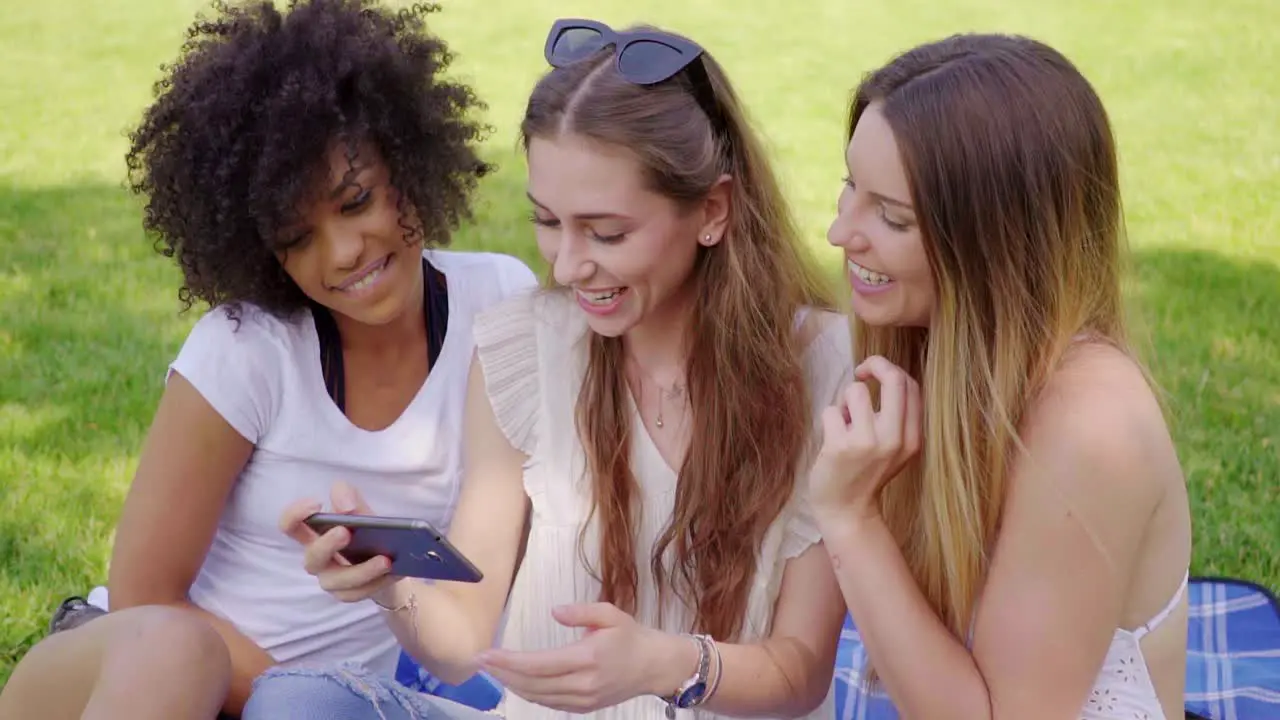 Women making faces and selfies