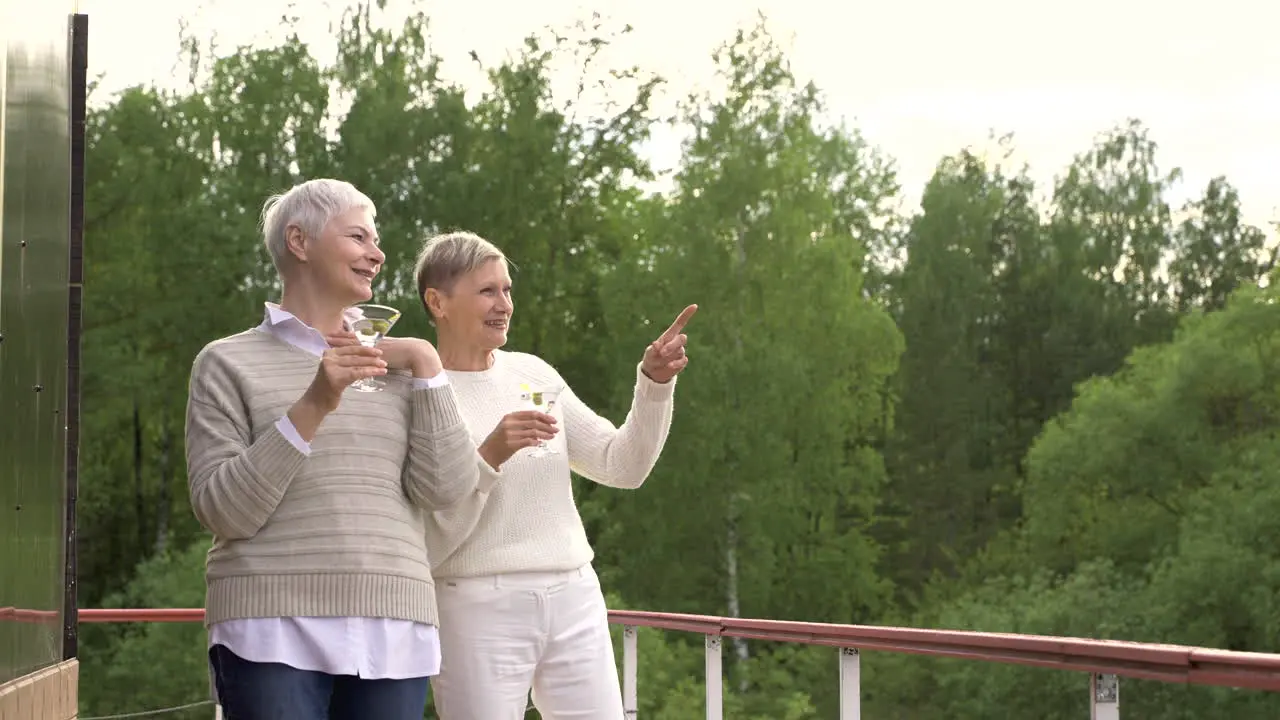 Two Women Walking Outdoors