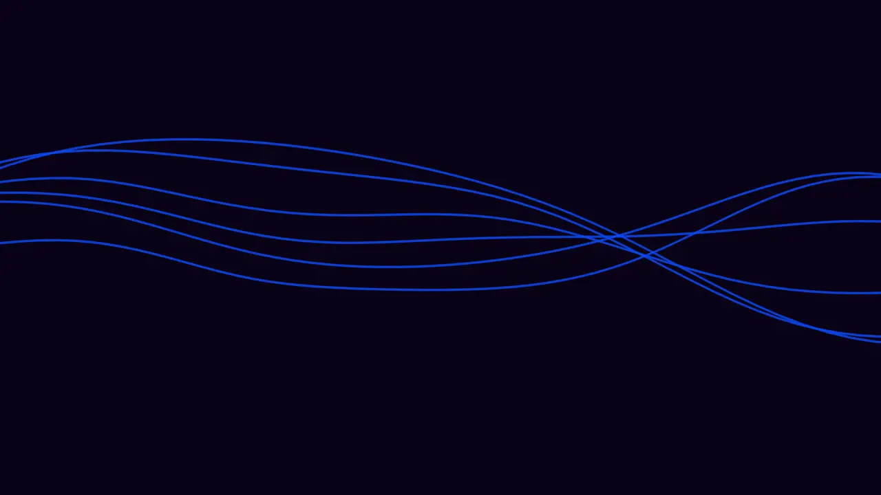 Futuristic waves pattern with neon lines on black gradient