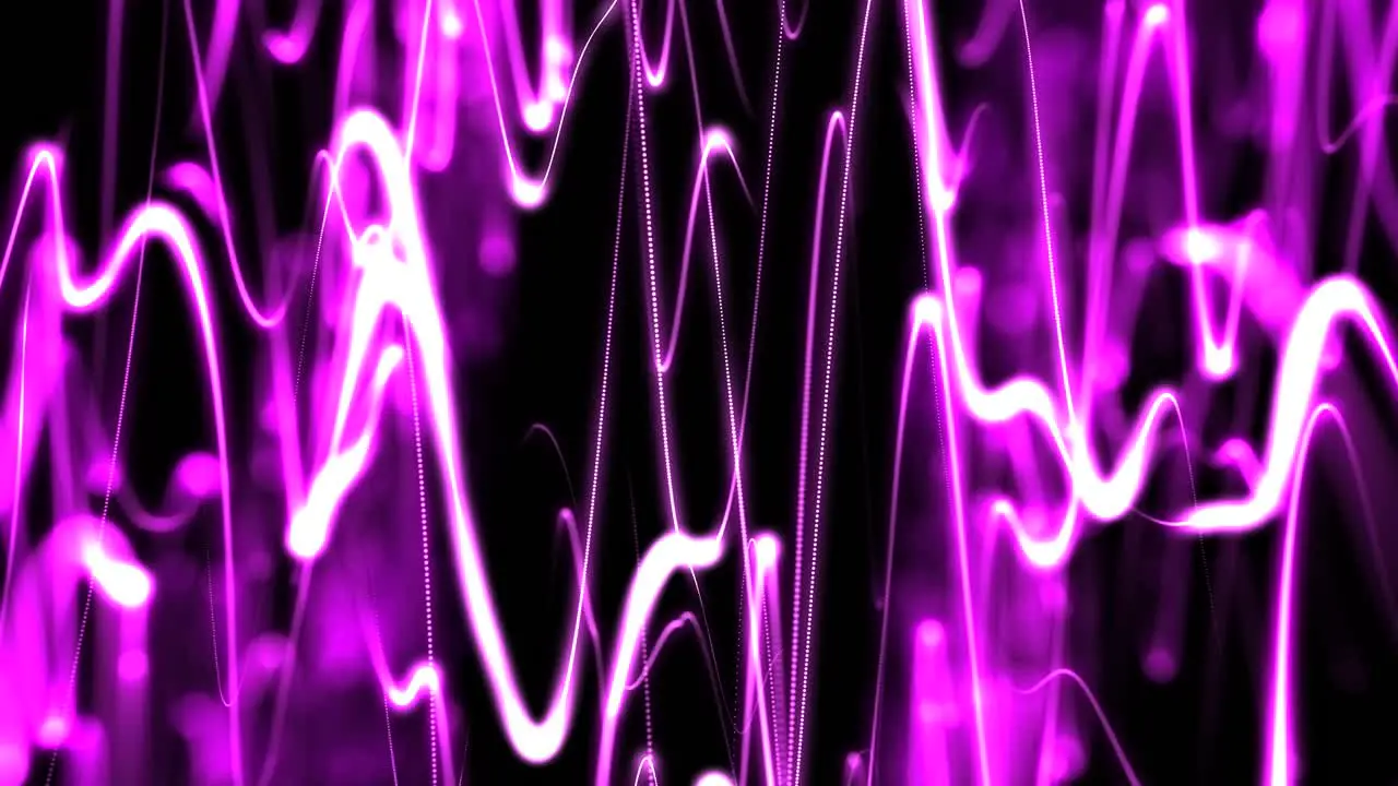 Purple Particles Wave Flow With Dust and Bokeh Shimmering Looped Animation