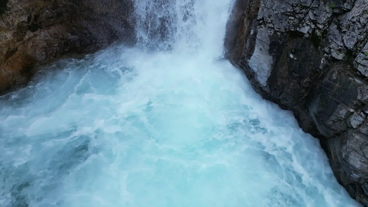 Crisp Blue Waterfall in the Forest in the Late Evening [4K Slow Motion