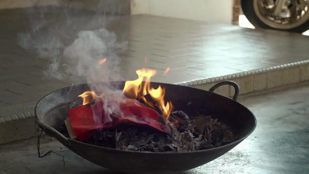 Burning Joss Paper Prayer Pray to god