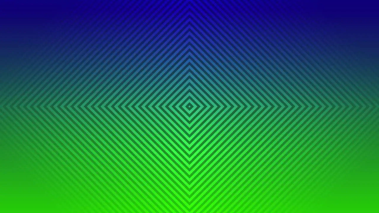 Motion graphics animation polygon line symmetrical mirror background loop pattern design colour visual digital effect optical illusion blue navy green 4K