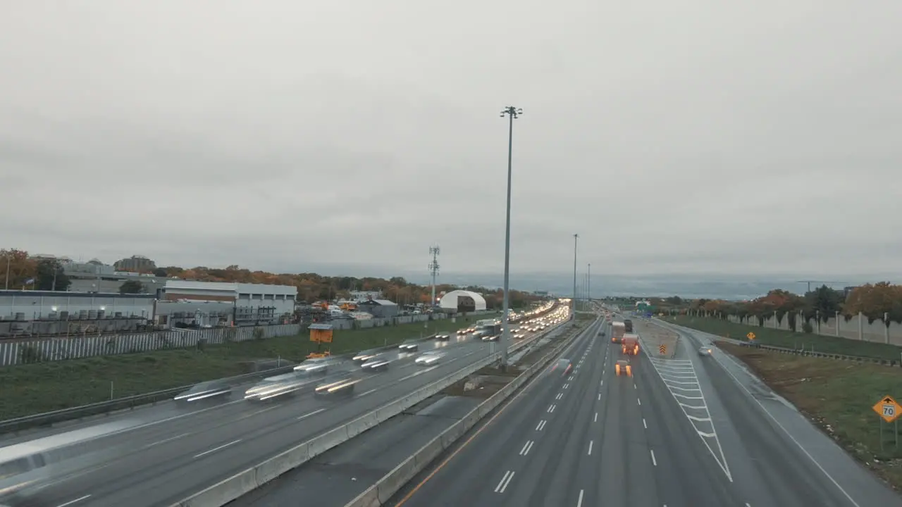 highway traffic light trails motion shutter view