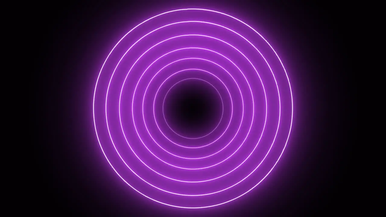 purple neon glowing circles abstract futuristic hi-tech motion background Video animation