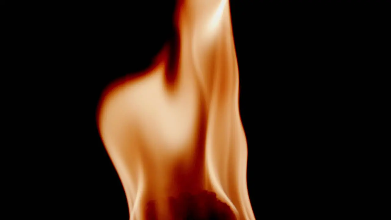 fire burns in slow motion