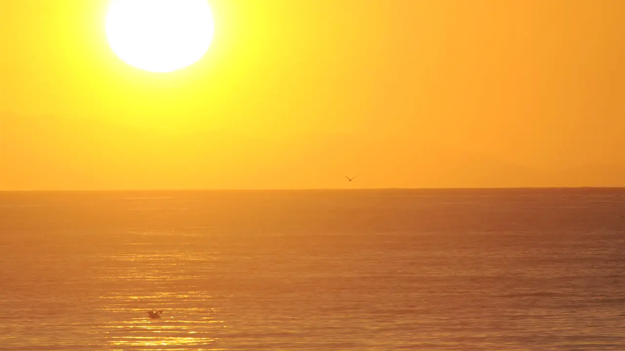 Time lapse of the sun setting over the Pacific Ocean and behind Santa Cruz Island from Ventura California