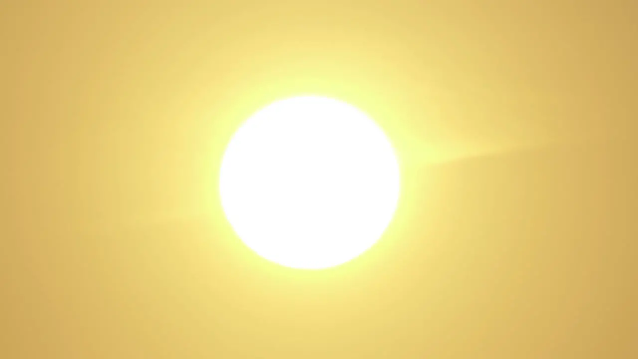 a slow zoom in of the sun