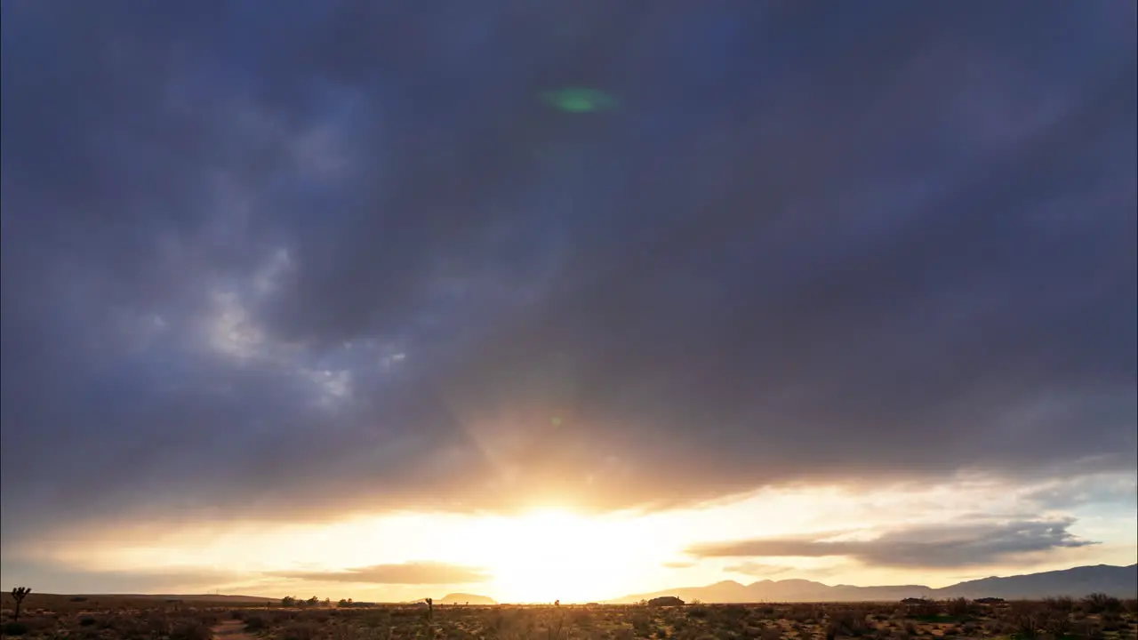 Desert Sunset Colorful Cloud Time Lapse