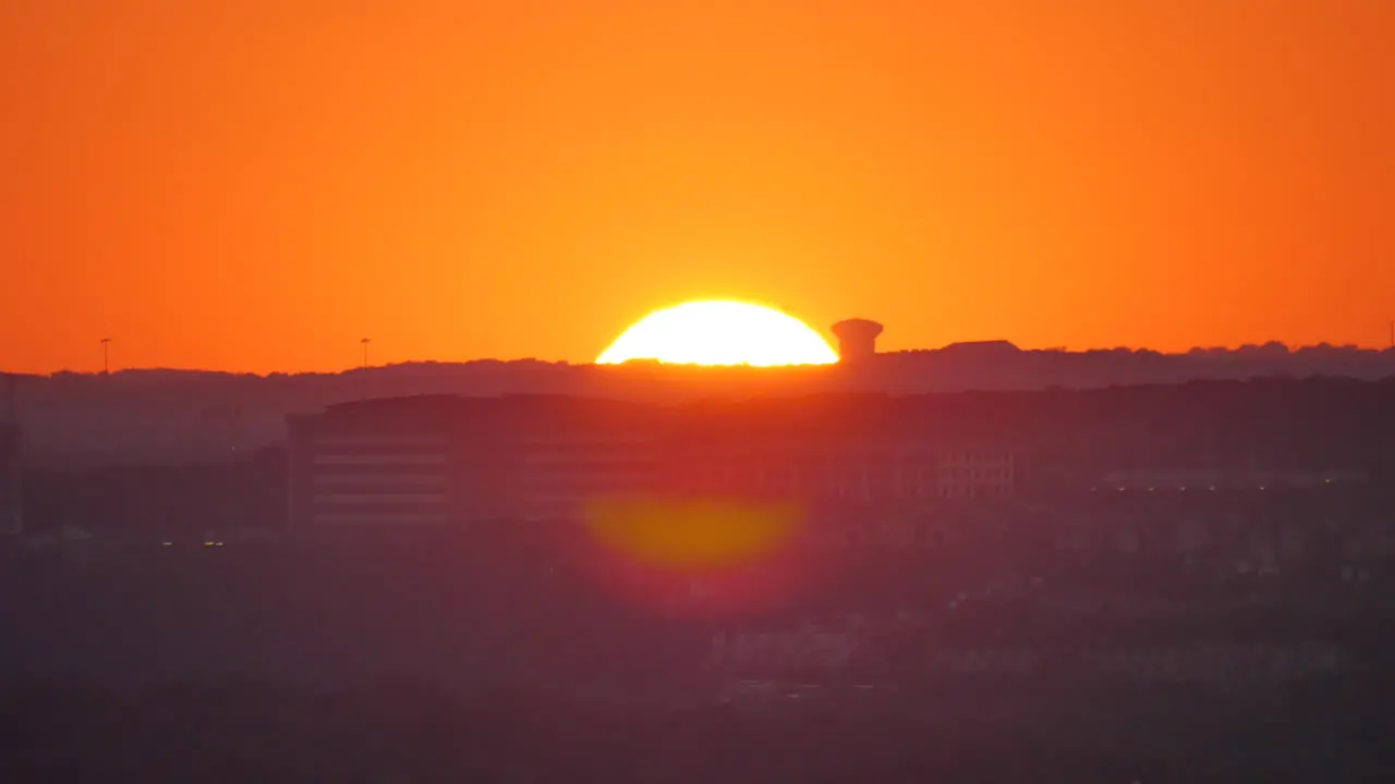 Texas Sun Sinks Below Horizon Time Lapse