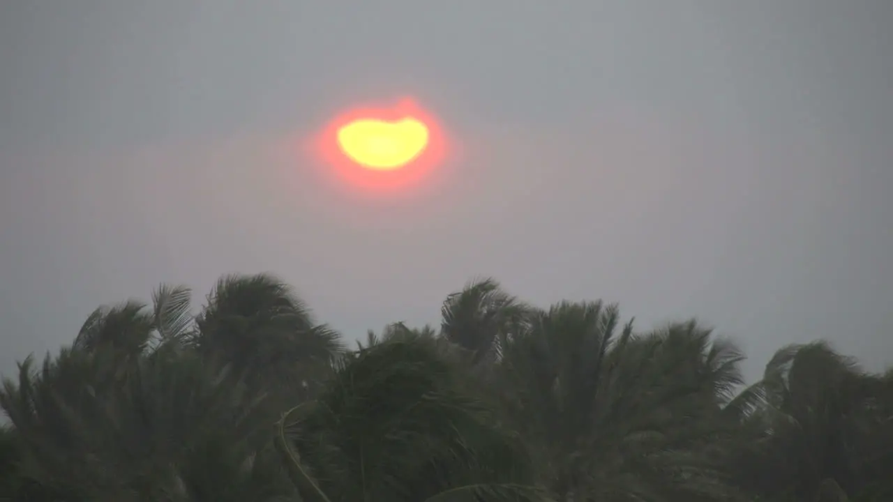 Florida Key West Sunset Partly Under Clouds