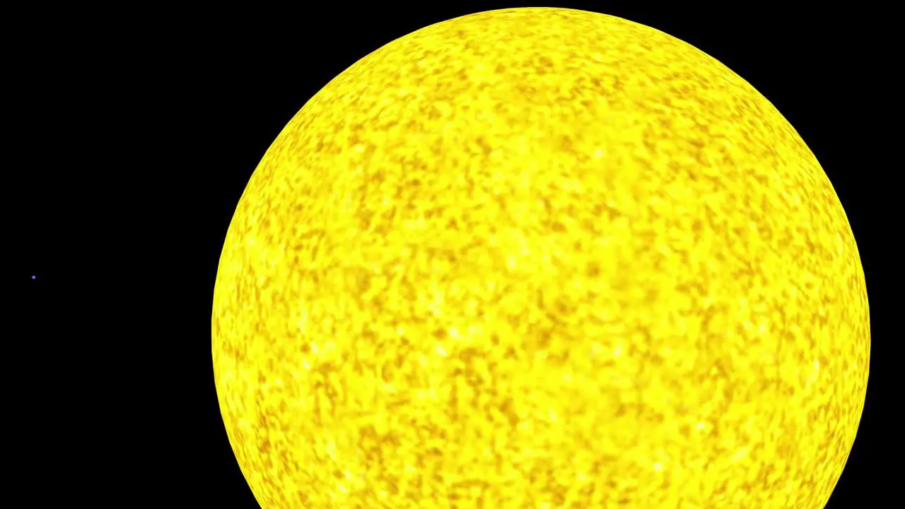 Computer rendered animation the Sun rotation in Full-HD Sun and planets of the solar system animation 3D rendering 