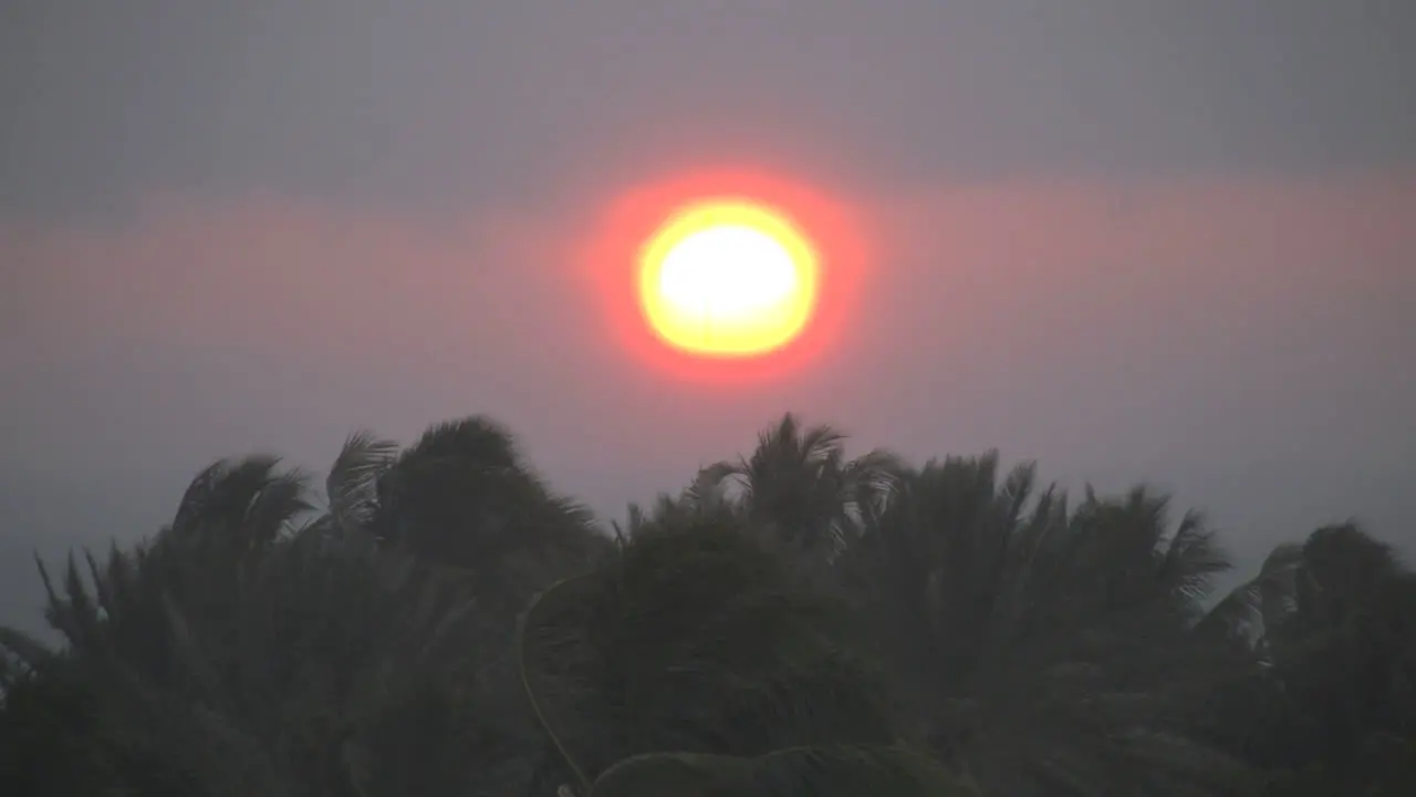 Florida Key West Sun Red At Sunset Time Lapse