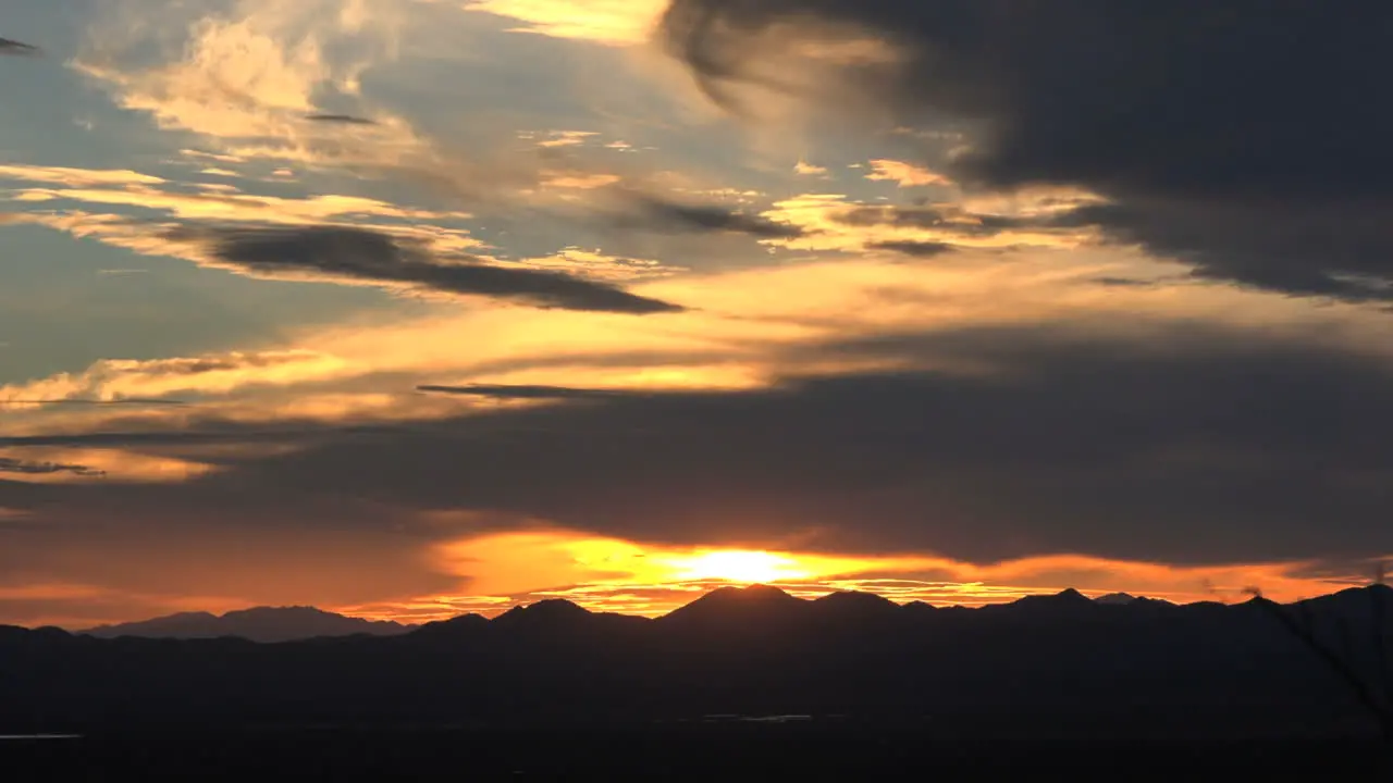 Arizona Sunset View Zooms To Sun