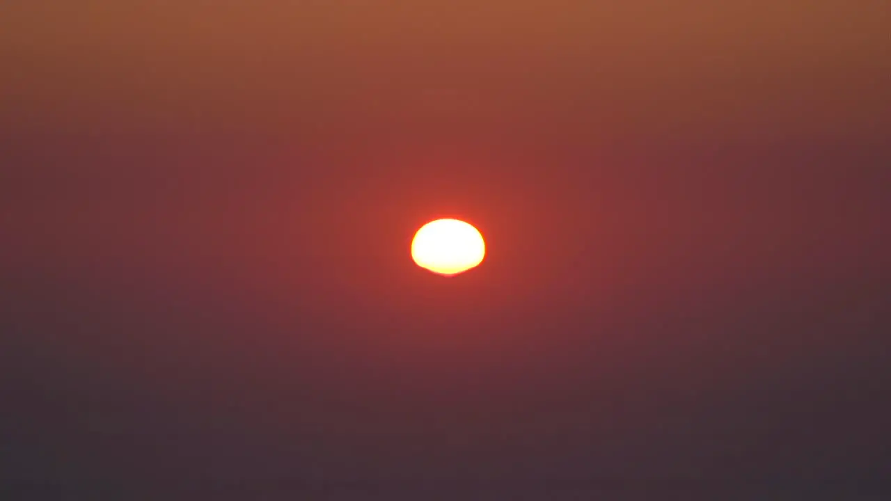 Amazing Red Sunset over Ocean