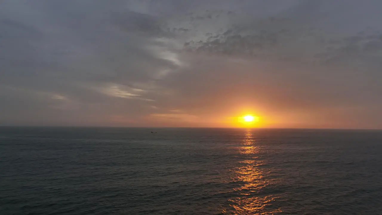 Distinctive Sunset From Lima Capital Of Peru