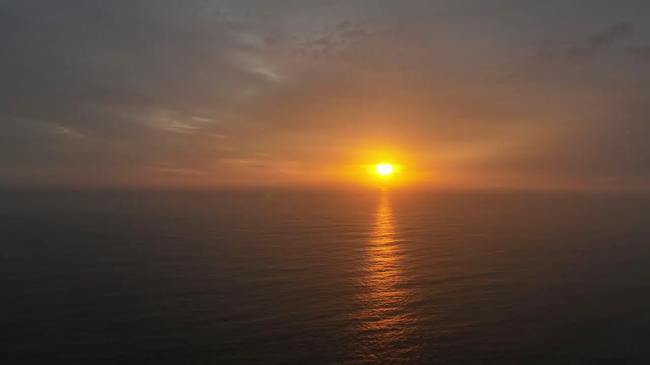 Beautiful Sunset View From Lima Seascape Peru