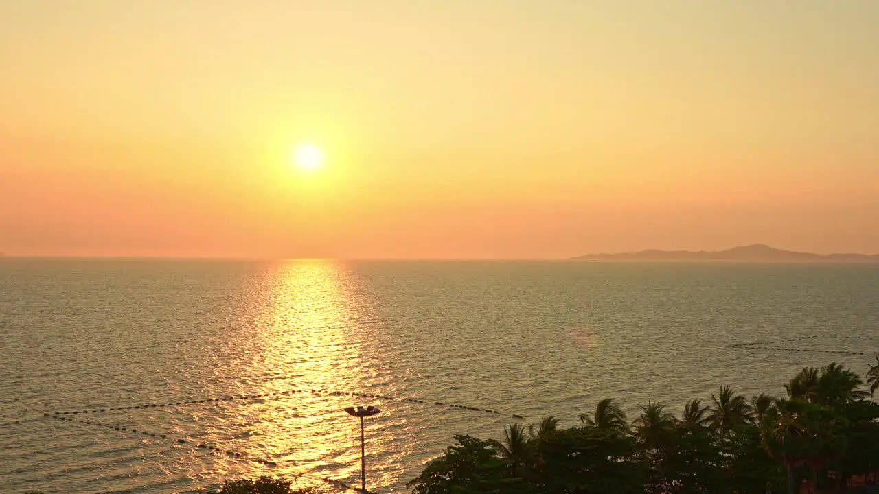 Calm flow of sea water at sunset tropical warm relax aquatic scenery